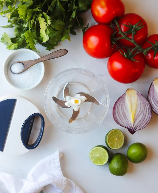 New Sedona Kitchen Manual Pull Food Chopper, 3.8 - Cup (Blue) - Kidsy