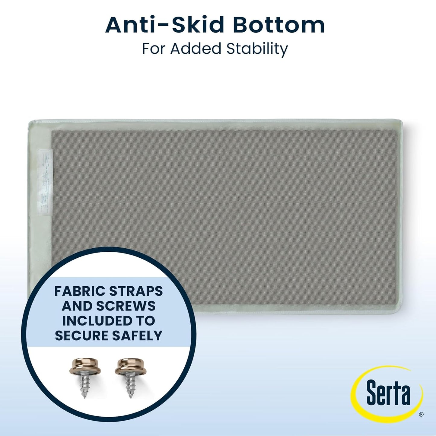 New Serta Foam Contoured Changing Pad with Waterproof Cover (White) - Kidsy
