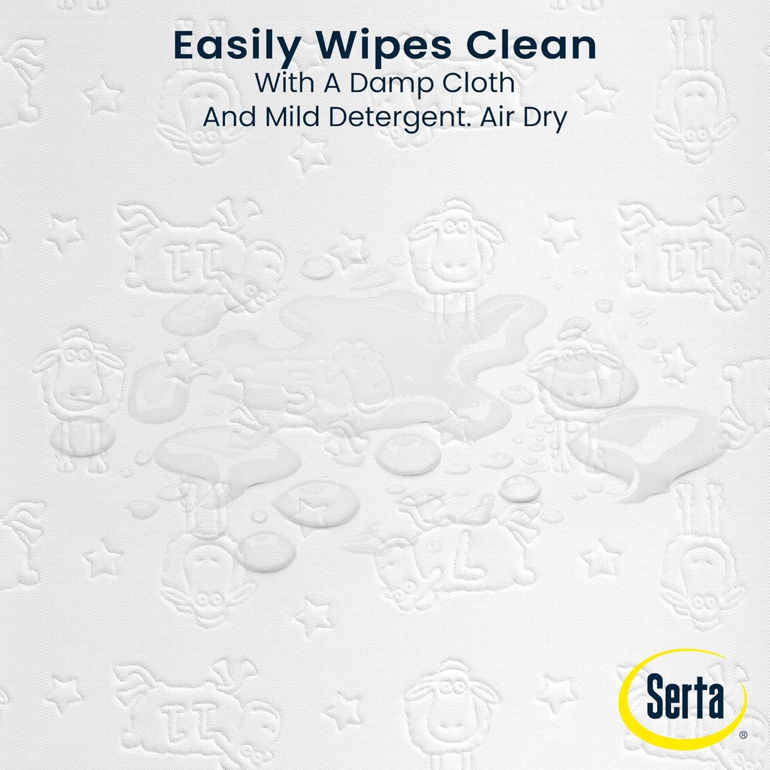 New Serta Foam Contoured Changing Pad with Waterproof Cover (White) - Kidsy