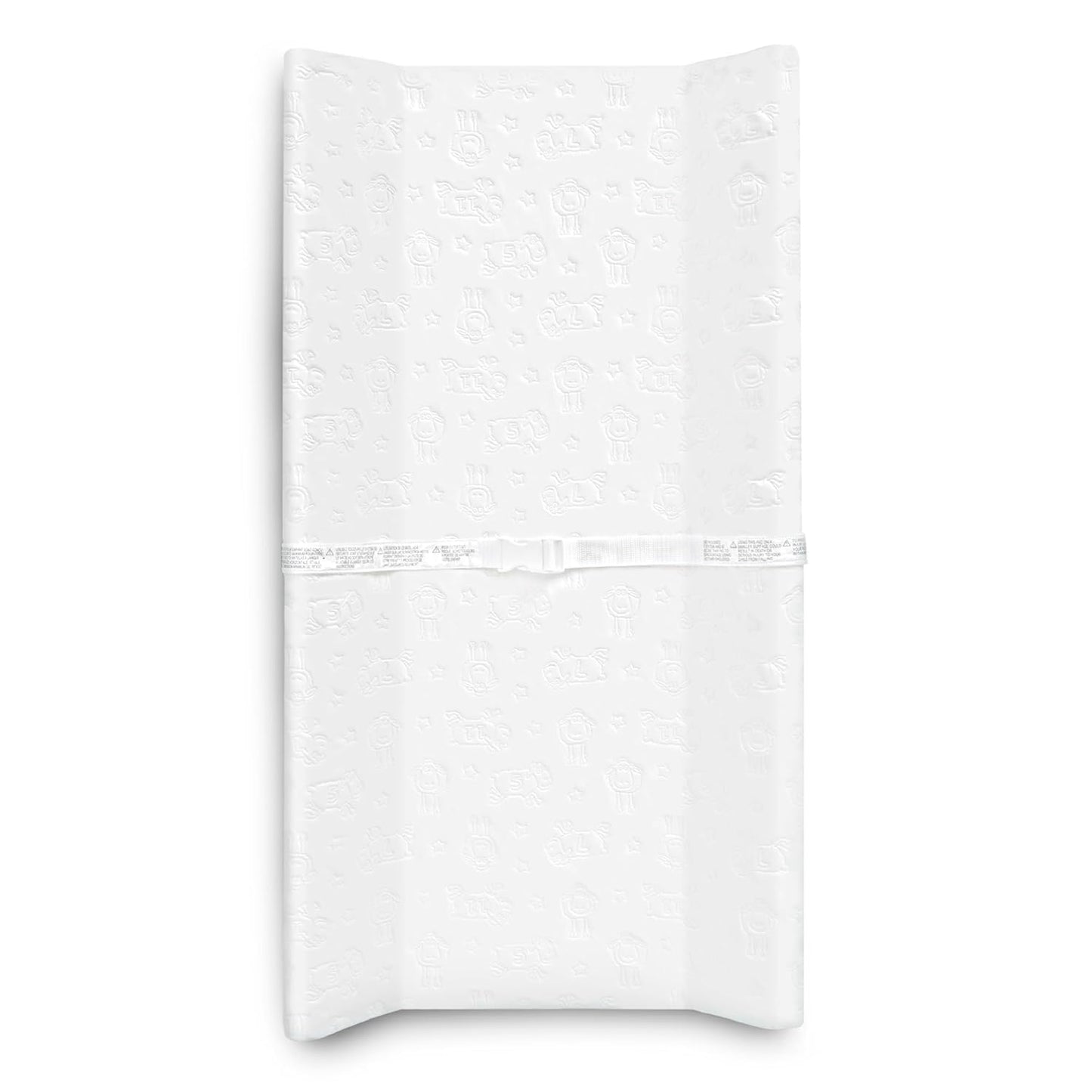 New Serta Foam Contoured Changing Pad with Waterproof Cover (White) - Kidsy