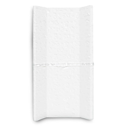 New Serta Foam Contoured Changing Pad with Waterproof Cover (White) - Kidsy