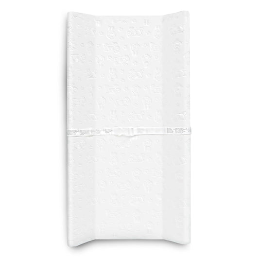 New Serta Foam Contoured Changing Pad with Waterproof Cover (White) - Kidsy
