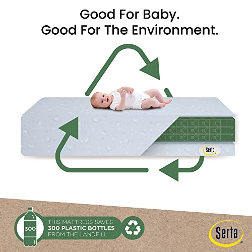 New Serta Perfect Start Crib Mattress, Waterproof Fiber Core (Natural) - Kidsy