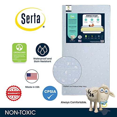 New Serta Perfect Start Crib Mattress, Waterproof Fiber Core (Natural) - Kidsy