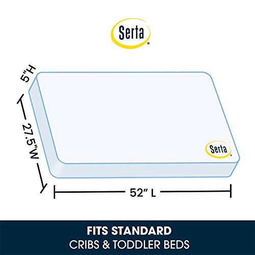 New Serta Perfect Start Crib Mattress, Waterproof Fiber Core (Natural) - Kidsy
