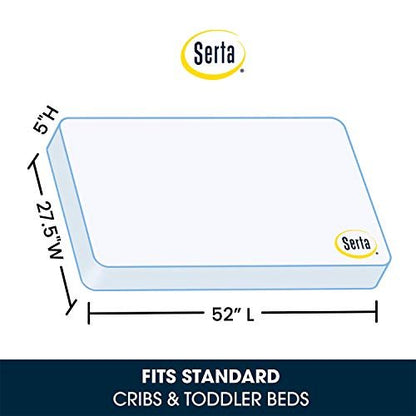 New Serta Perfect Start Crib Mattress, Waterproof Fiber Core (Natural) - Kidsy