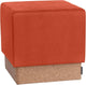 New Seville Classics Cushioned Storage Ottoman 15" (Cork/Burnt Sienna) - Kidsy