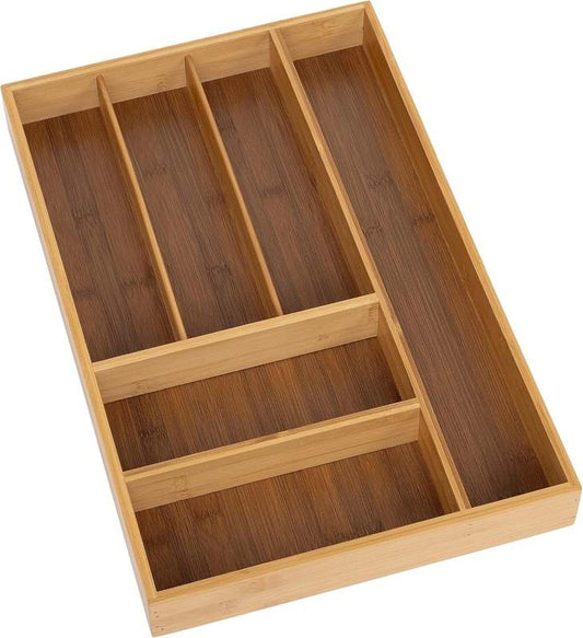 New Seville Classics Large Bamboo Organizer Tray (11.75" x 18" x 2") - Kidsy