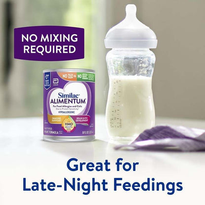 New Similac Alimentum with 2' - FL HMO Hypoallergenic Ready to Feed Infant Formula 8 - fl - oz Bottle (Pack of 24) - Kidsy