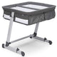 New Simmons Kids Twin Bassinet – Adjustable with Wheels (Grey Tweed) - Kidsy