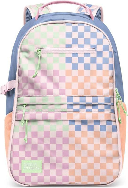 New Simple Modern Ellis Backpack for School Medium 20L (Hopscotch Checkmate) - Kidsy
