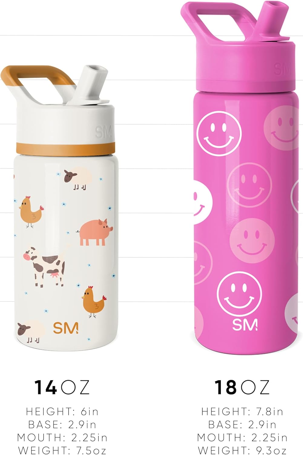 New Simple Modern Kids Summit Water Bottle 14oz (Peppa Pig Bubbles) - Kidsy