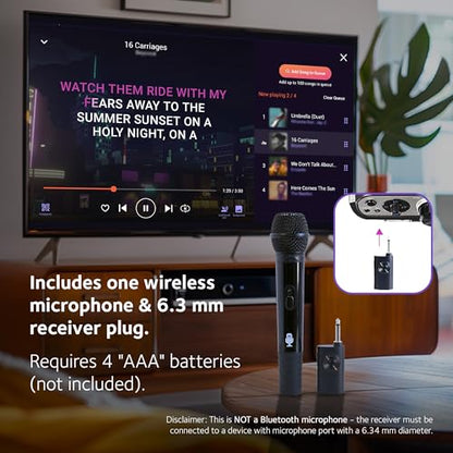 New Singing Machine Portable UHF Wireless Microphone (Black) - Kidsy