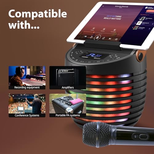 New Singing Machine Portable UHF Wireless Microphone (Black) - Kidsy