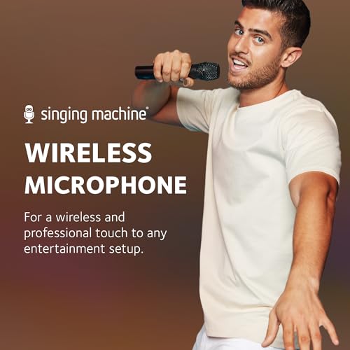 New Singing Machine Portable UHF Wireless Microphone (Black) - Kidsy