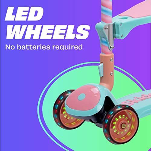 New SKIDEE Kick Scooters for Kids Ages 3 - 5, Adjustable Height Foldable Scooter with Removable Seat (Marshmallow) - Kidsy