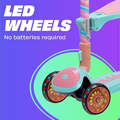 New SKIDEE Kick Scooters for Kids Ages 3 - 5, Adjustable Height Foldable Scooter with Removable Seat (Marshmallow) - Kidsy