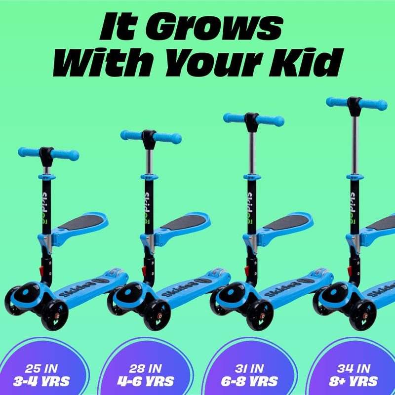 New SKIDEE Kick Scooters for Kids Ages 3 - 5 (Blue) - Kidsy