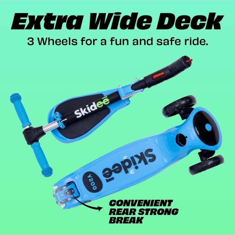 New SKIDEE Kick Scooters for Kids Ages 3 - 5 (Blue) - Kidsy