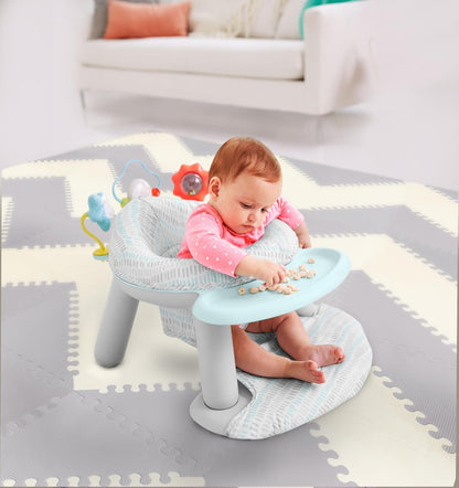 New Skip Hop 2 - in - 1 Sit - up Activity Baby Chair (Silver Lining Cloud) - Kidsy