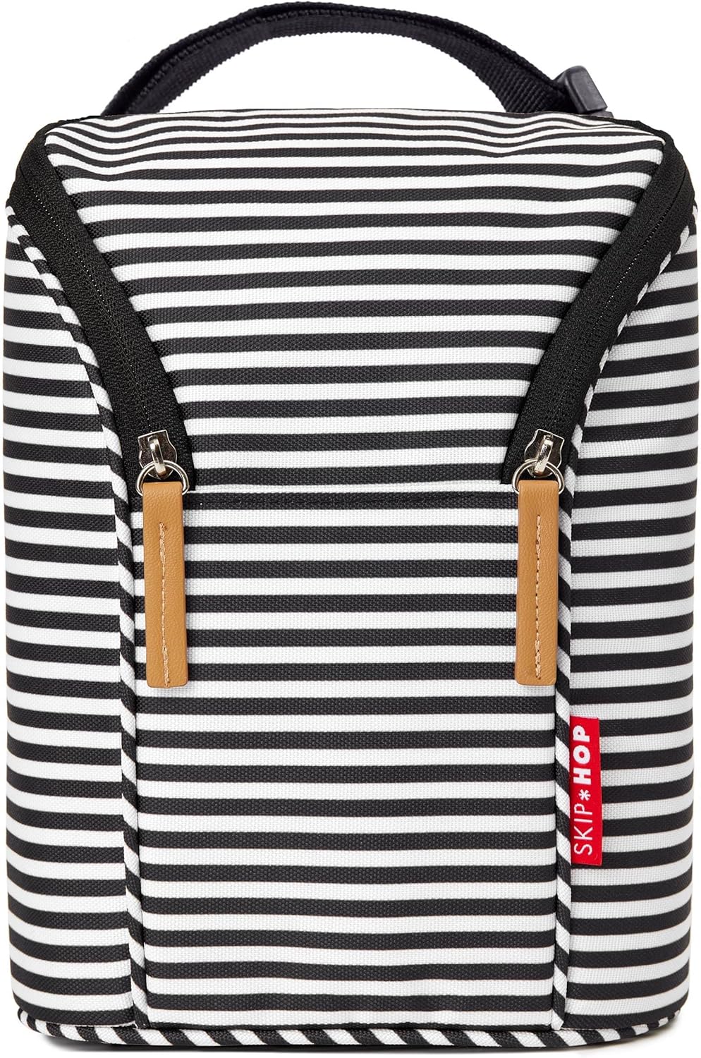 New Skip Hop Insulated Breastmilk Cooler & Double Bottle Bag (Black/White) - Kidsy