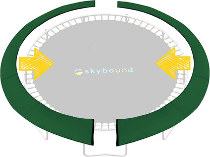 New SkyBound Universal Replacement Trampoline Safety Pad (12 ft, Quick - Install, Dark Green) - Kidsy