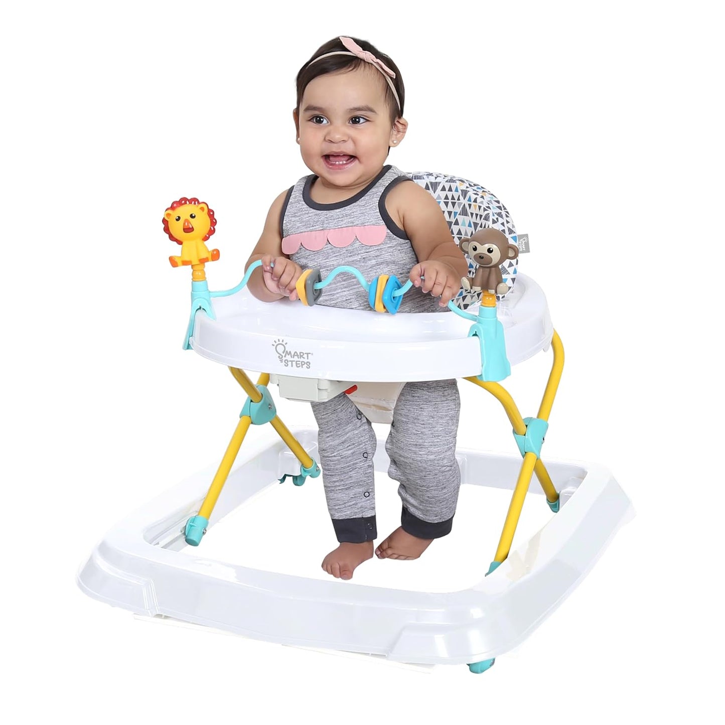 New Smart Steps Trend Activity Walker (Zoo - ometry White) - Kidsy