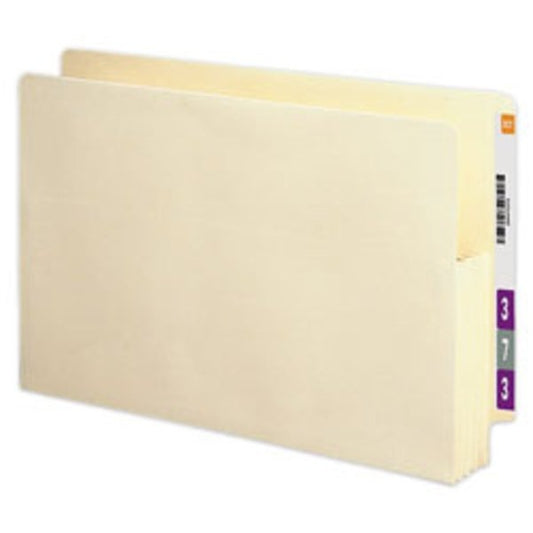 New Smead End-Tab File Pockets, Legal Size (8 1/2" X 14"), 3 1/2" Expansion, Manila, Box of 25 - Kidsy