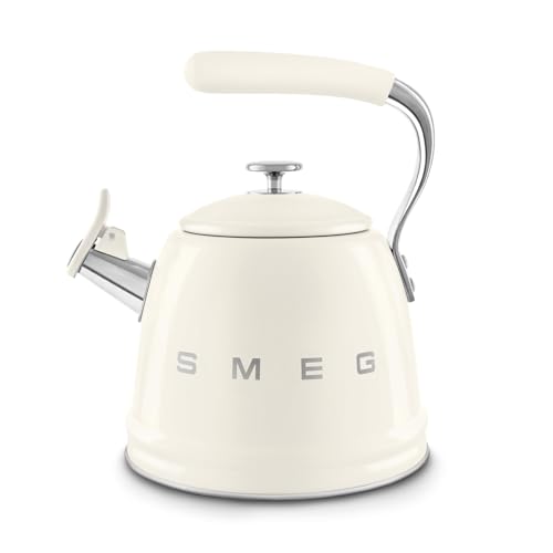 New SMEG Retro Stovetop Whistling Kettle – 2.4Q (Cream) - Kidsy