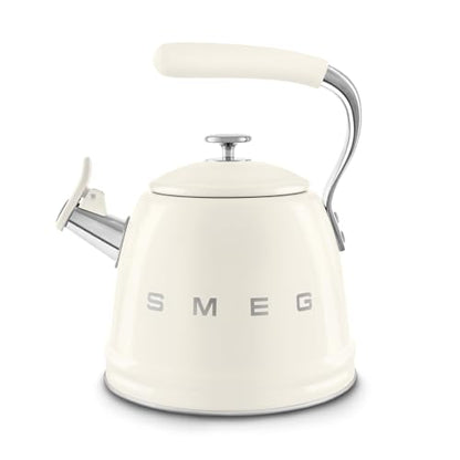 New SMEG Retro Stovetop Whistling Kettle – 2.4Q (Cream) - Kidsy
