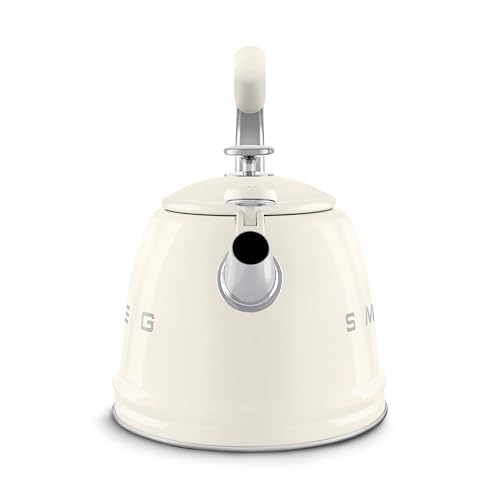 New SMEG Retro Stovetop Whistling Kettle – 2.4Q (Cream) - Kidsy