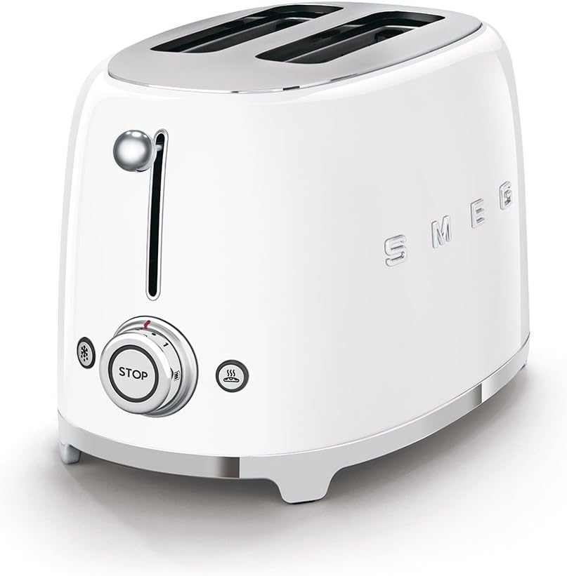 New SMEG TSF01WHUS 2 - Slice Toaster (White) - Kidsy