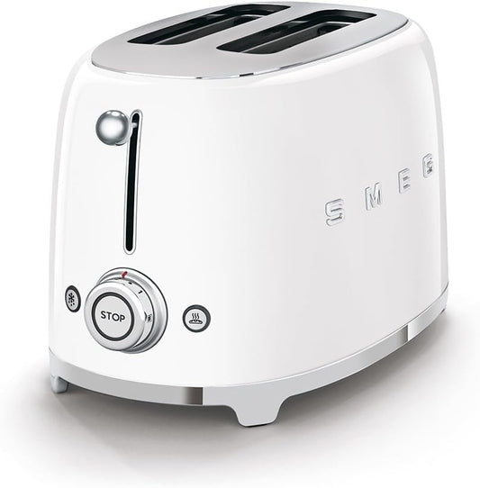 New SMEG TSF01WHUS 2 - Slice Toaster (White) - Kidsy