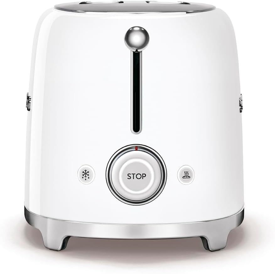 New SMEG TSF01WHUS 2 - Slice Toaster (White) - Kidsy