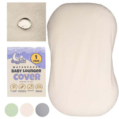 New Snugglekid Waterproof Baby Lounger Cover Organic Cotton (Off - White) - Kidsy