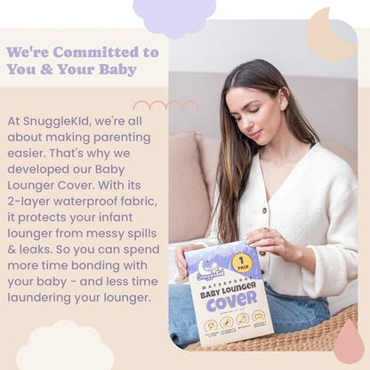 New Snugglekid Waterproof Baby Lounger Cover Organic Cotton (Off - White) - Kidsy