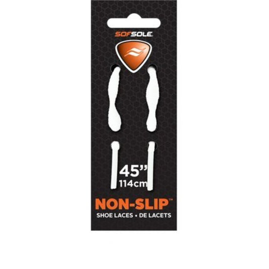New Sof Sole Non - Slip Shoelaces Size: 45 in (White) - Kidsy