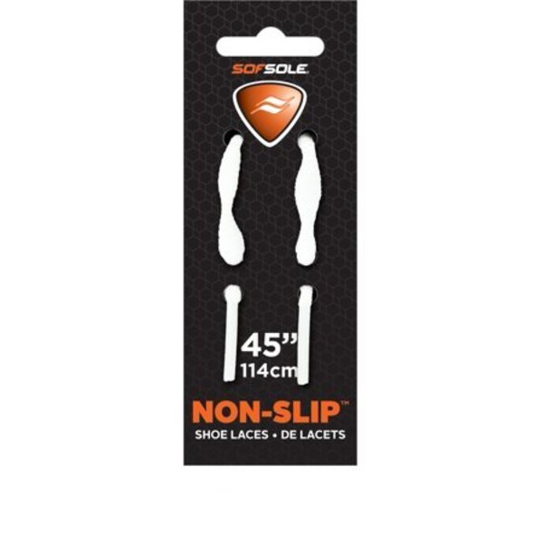 New Sof Sole Non-Slip Shoelaces Size: 45 in (White)
