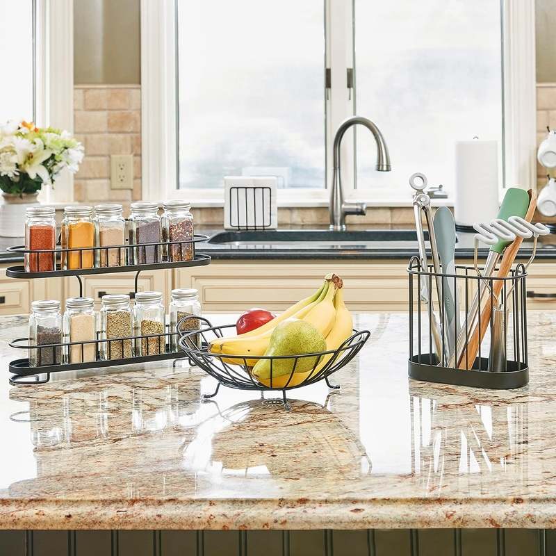 New Spectrum Yumi Arched Fruit Bowl Server (Black) - Kidsy