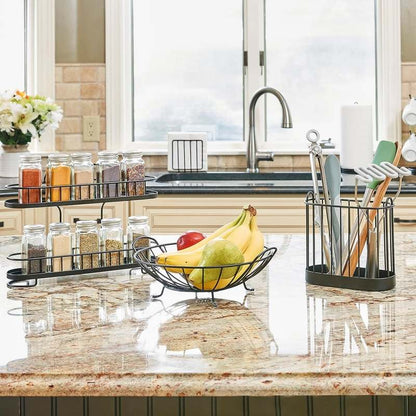 New Spectrum Yumi Arched Fruit Bowl Server (Black) - Kidsy