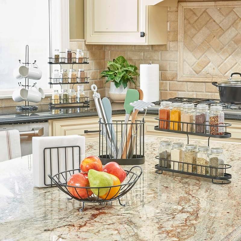 New Spectrum Yumi Arched Fruit Bowl Server (Black) - Kidsy