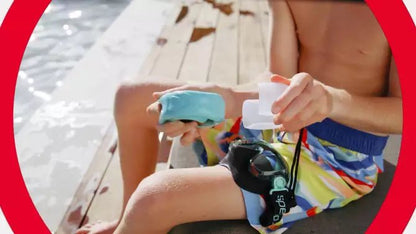 New Speedo Jr Kids' Mask Snorkel and Fin Set (Turquoise/Gray - L/XL) - Kidsy