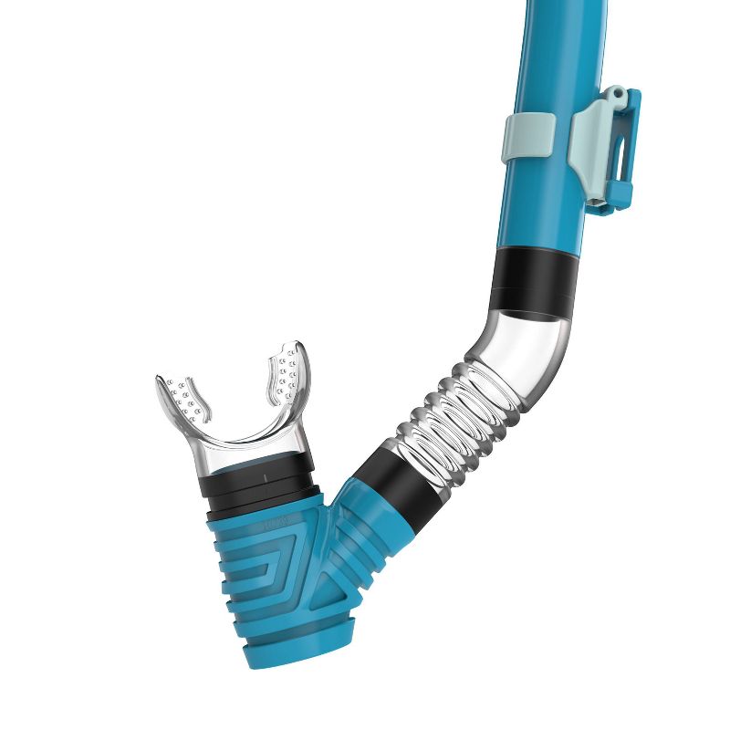 New Speedo Jr Kids' Mask Snorkel and Fin Set (Turquoise/Gray - L/XL) - Kidsy