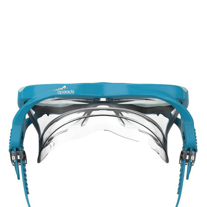 New Speedo Jr Kids' Mask Snorkel and Fin Set (Turquoise/Gray - L/XL) - Kidsy