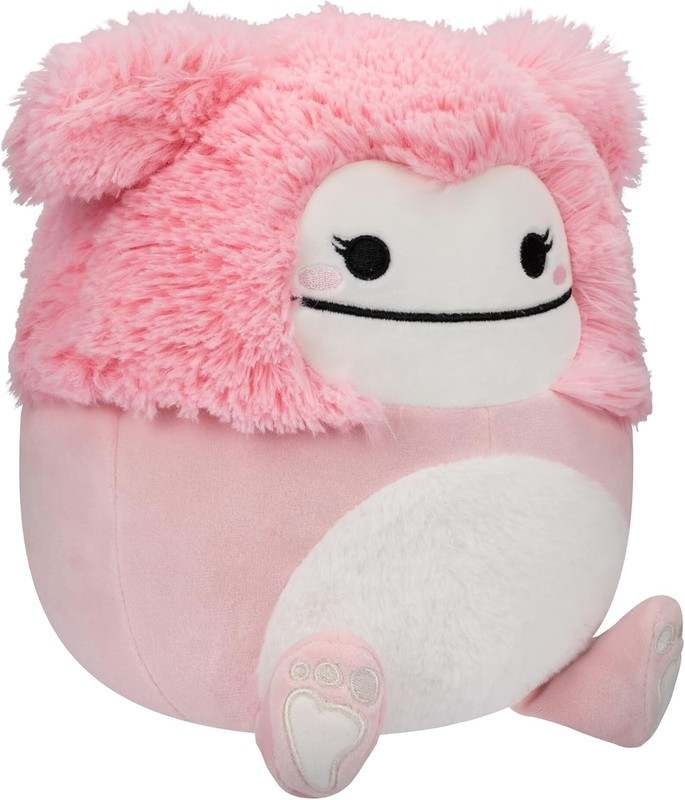 New Squishmallows 8" Brina Pink Bigfoot with Fuzzy Belly - Kidsy