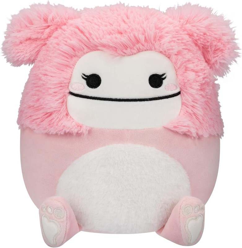 New Squishmallows 8" Brina Pink Bigfoot with Fuzzy Belly - Kidsy