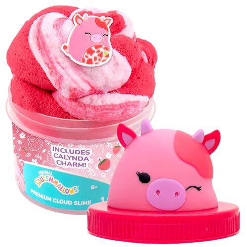 New Squishmallows Calynda Cow Premium Cloud Slime 8 oz Jar (Pink) - Kidsy