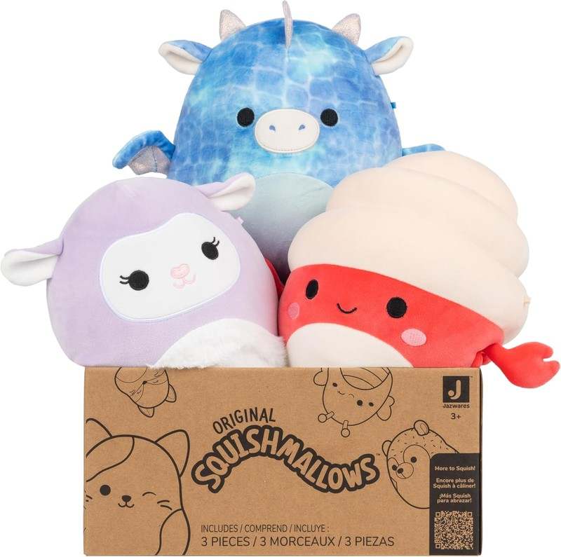 New Squishmallows Original Mystery 3 - Pack 8" Official Jazwares Plush (Medium - Sized) - Kidsy