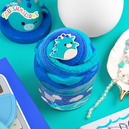 New Squishmallows Tatiana the Dragon 8 oz Blue Raspberry Cloud Slime - Kidsy