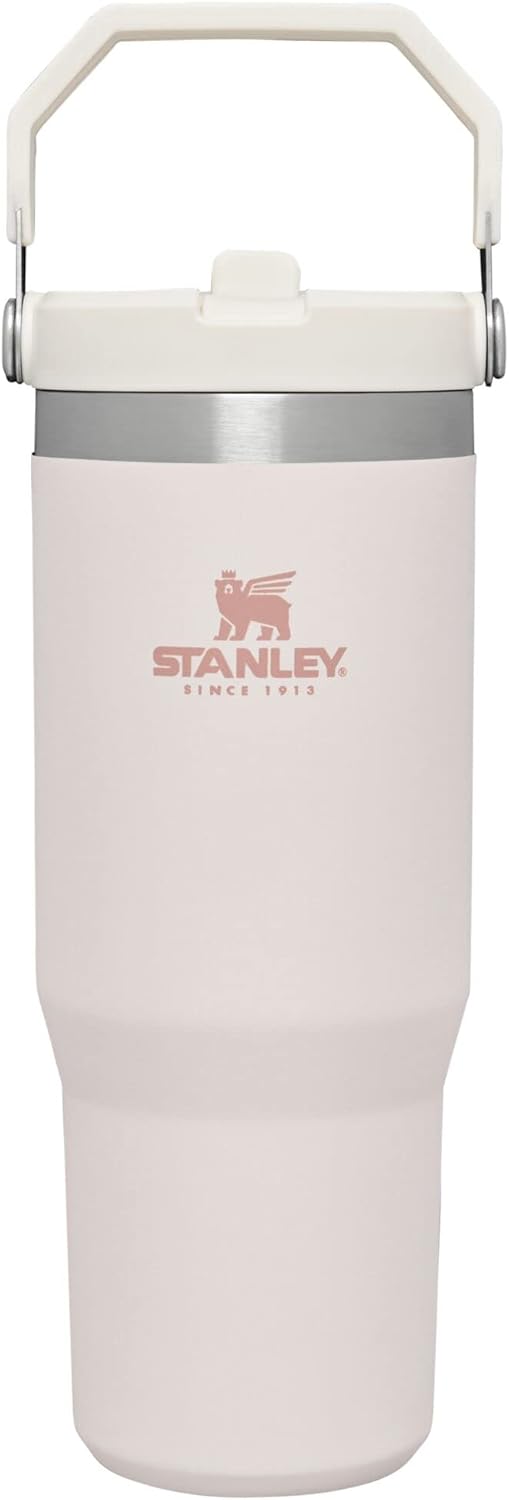 New STANLEY IceFlow Flip Straw Insulated Tumbler - 30 Oz (Rose Quartz) - Kidsy